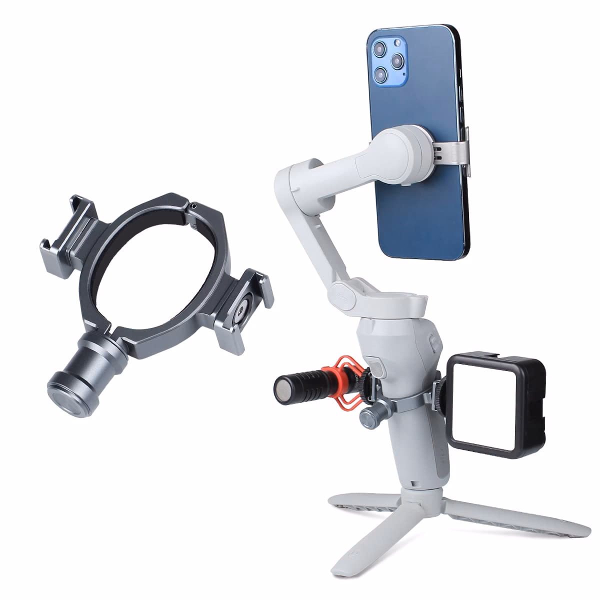 How to control the fill light on Osmo Mobile 7p?