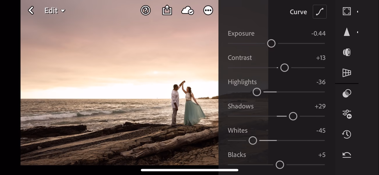 How to edit a photo in Lightroom Mobile?