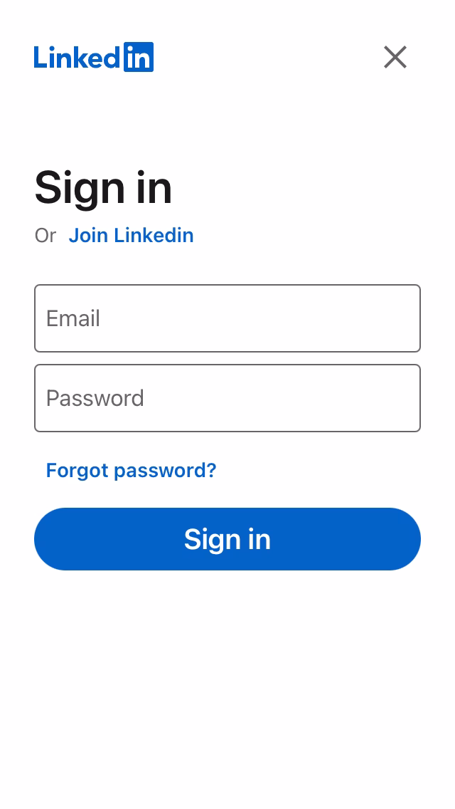 How do I connect LinkedIn to my mobile device?