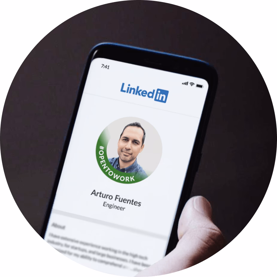 How do I connect LinkedIn to my mobile device?