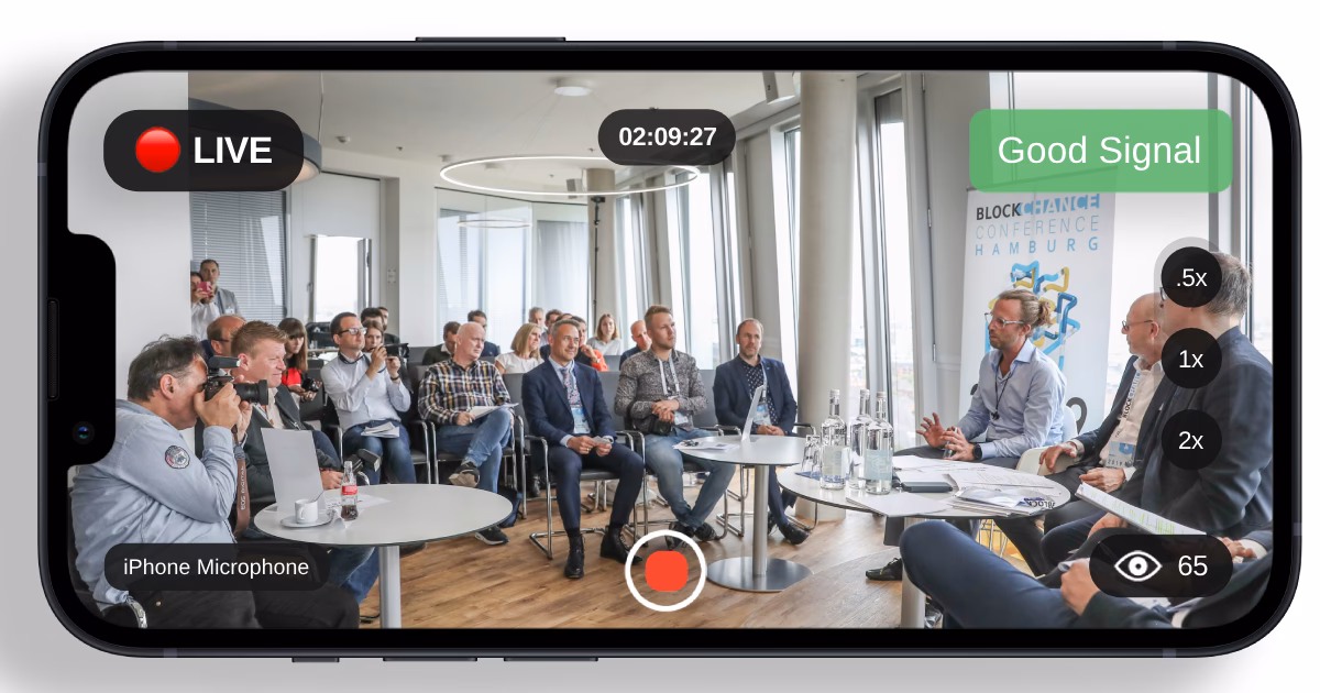 How do I stream live from my phone?