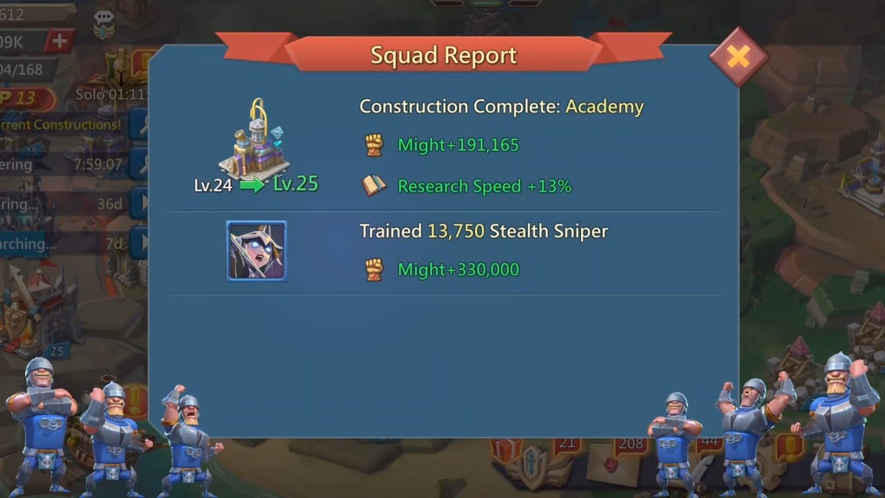 Which buildings are required for Academy lv25?