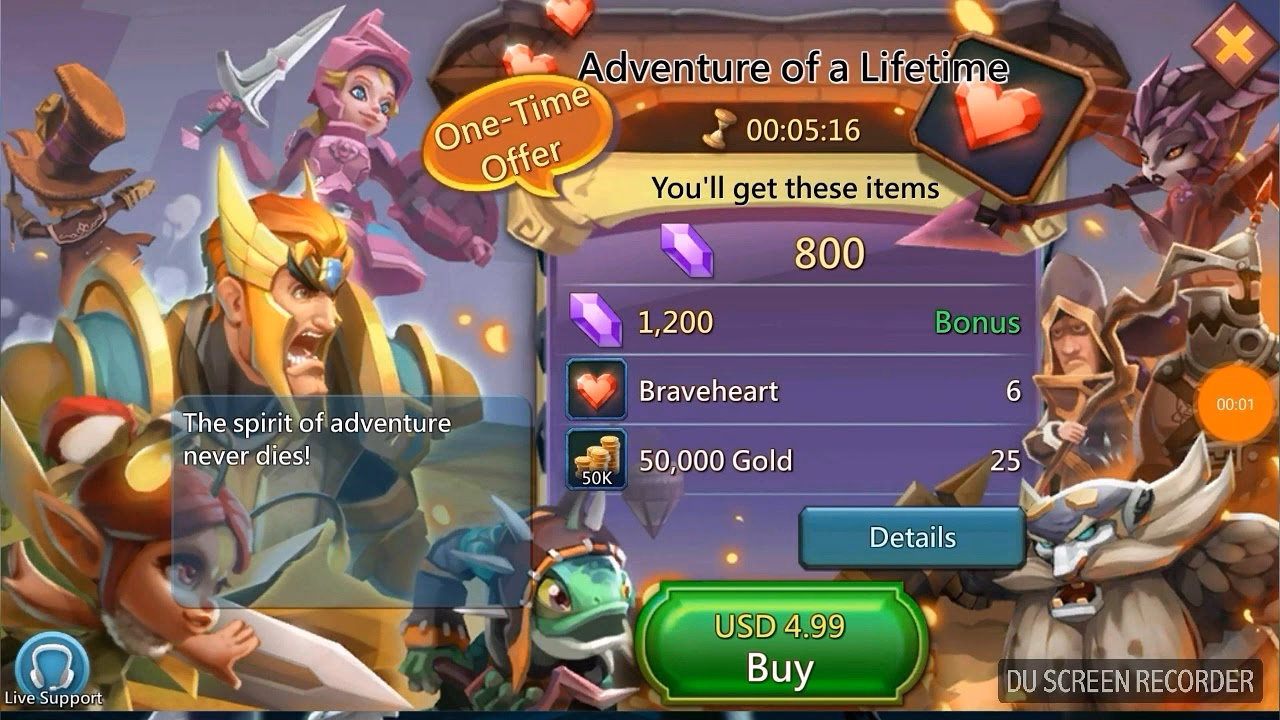 How much is a Braveheart pack?