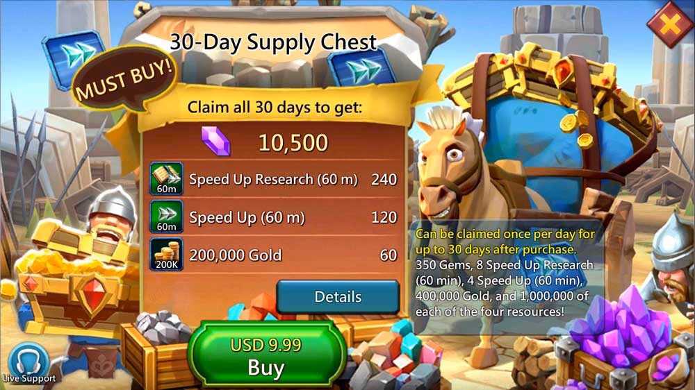 What is a pop-up research offer in Lords Mobile?