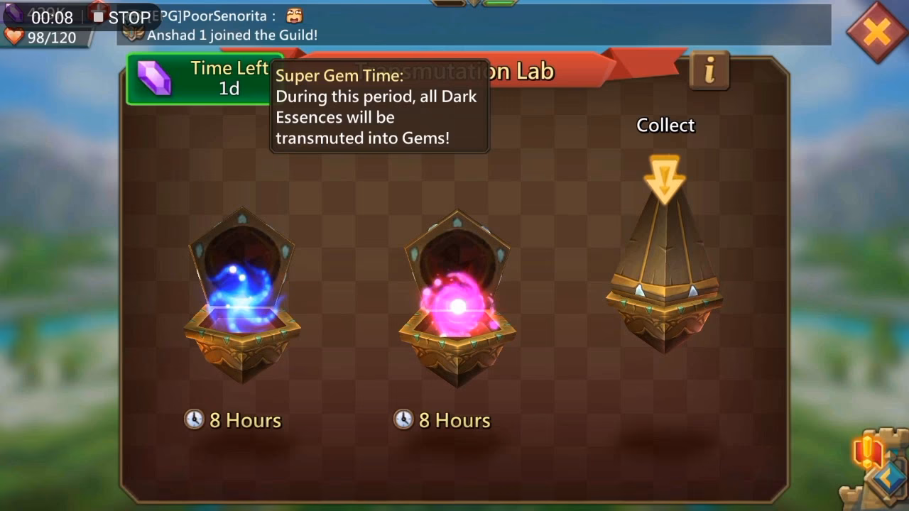 What happens to dark essences during Super Gem time?