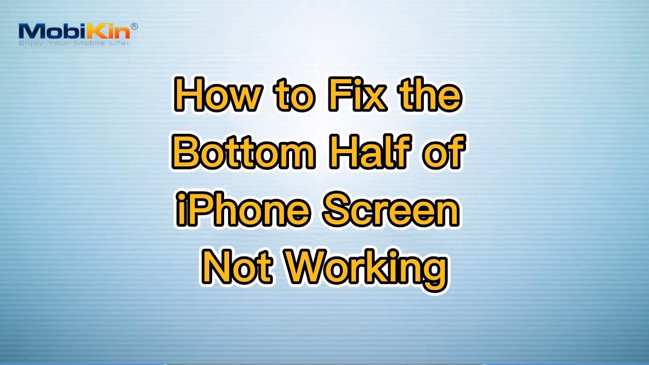 Why is my iPhone screen not working on the lower part?