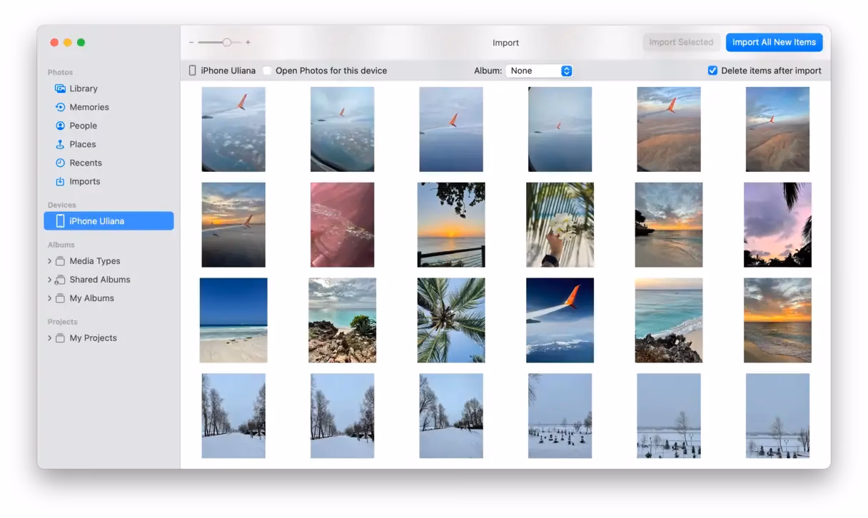 How to delete iPhone photos from Mac?