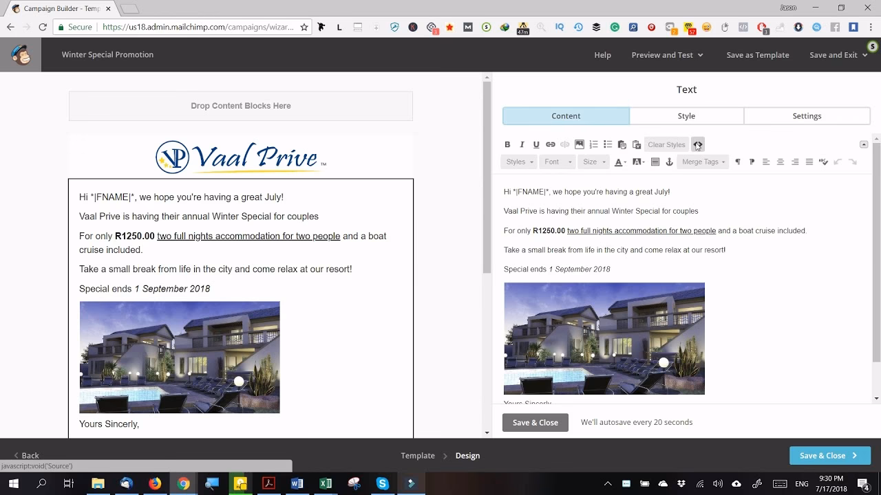 Does Mailchimp have mobile style settings?