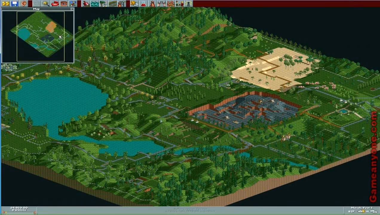 Which RollerCoaster Tycoon park has no financial restrictions?