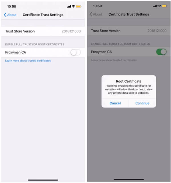 What if Microsoft Authenticator does not trust a certificate?