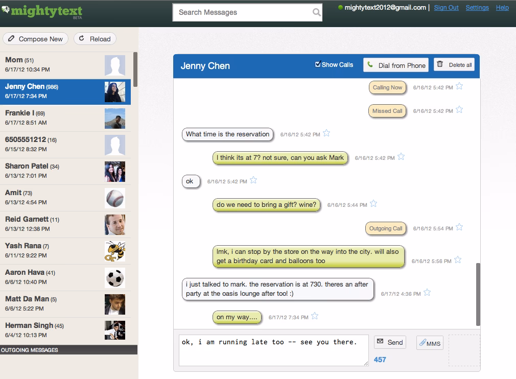 Is there a free app similar to MightyText?