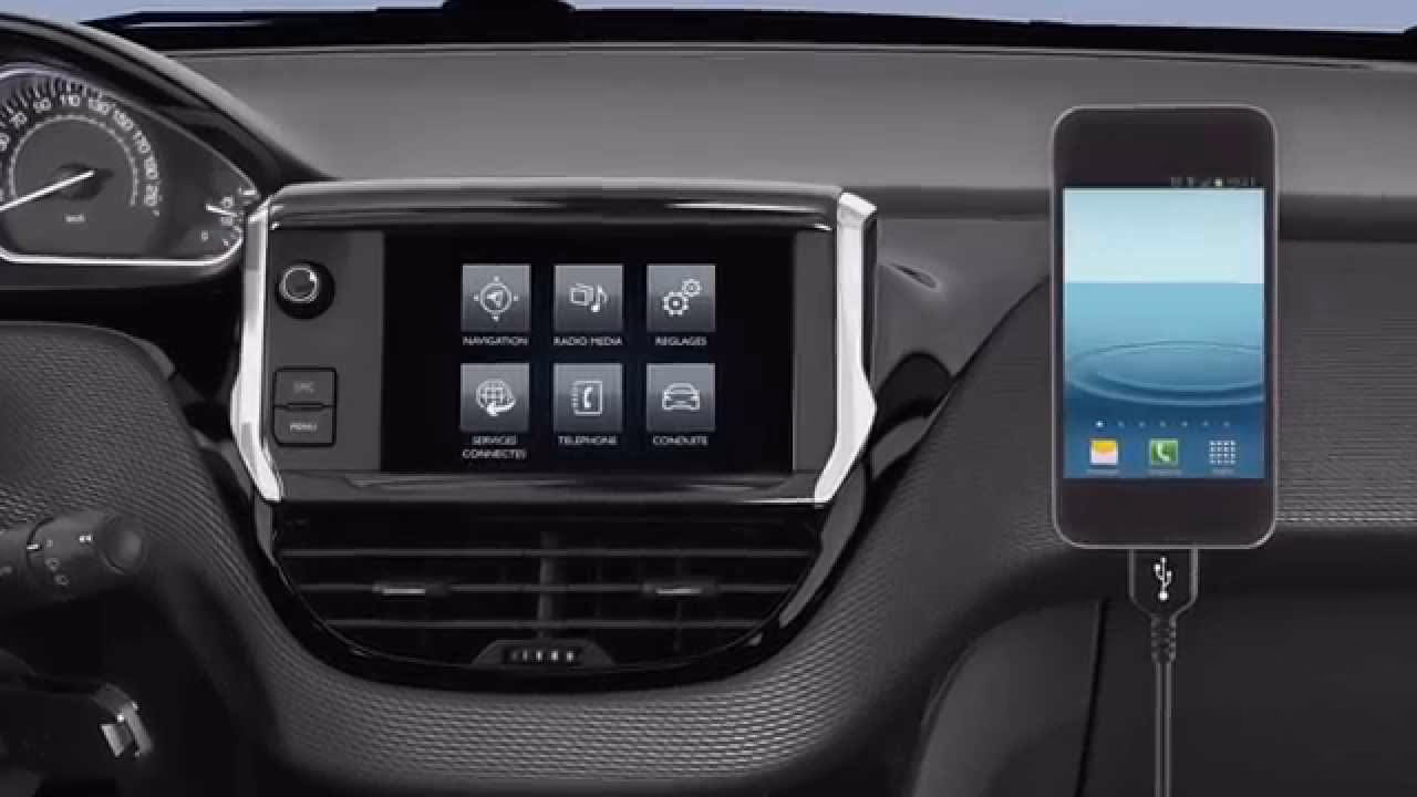 Does Peugeot mirror screen work with smartphones?