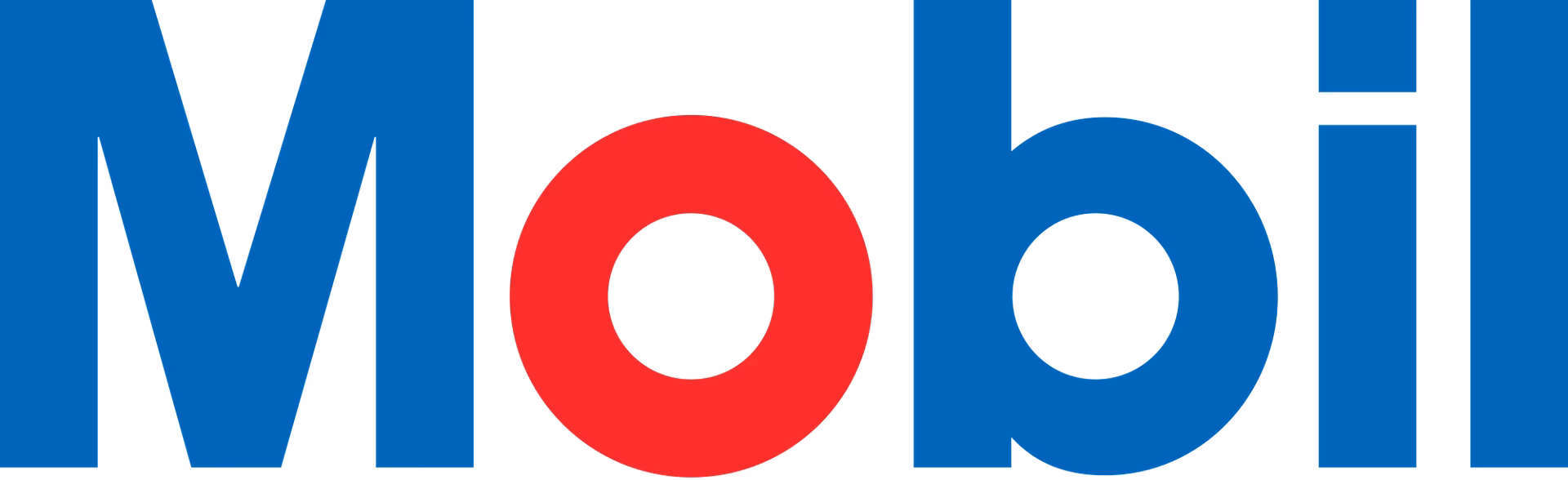 Why does the Mobil logo have a red O?