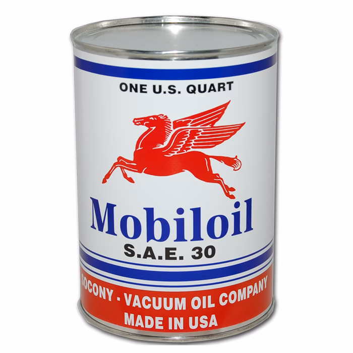 What kind of oil is in a Gargoyle & Mobiloil can?