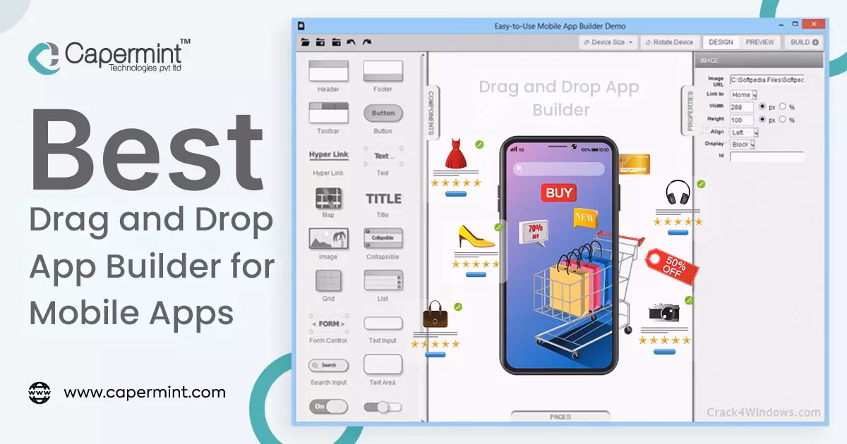 What is a drag-and-drop app builder?