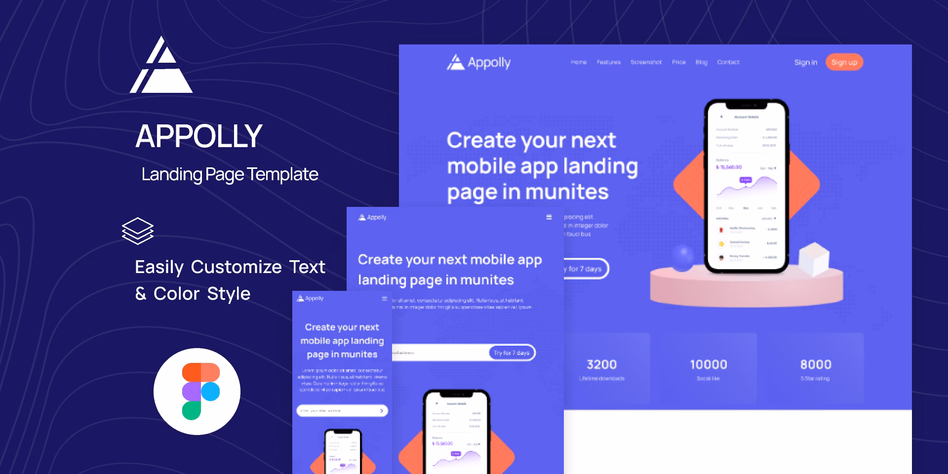 How many app landing page templates are there?