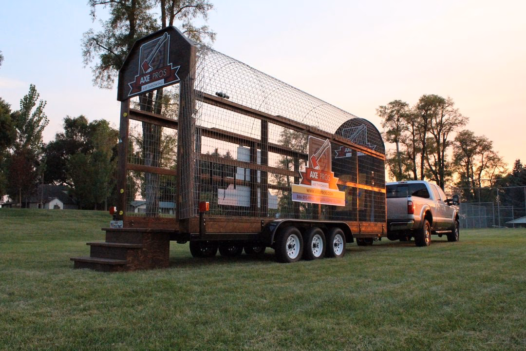 What is a mobile axe throwing trailer?