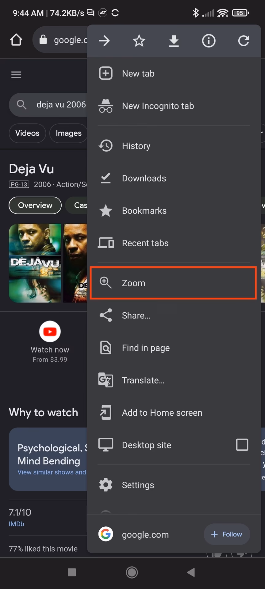How to fix Android stuck zoomed in mode?