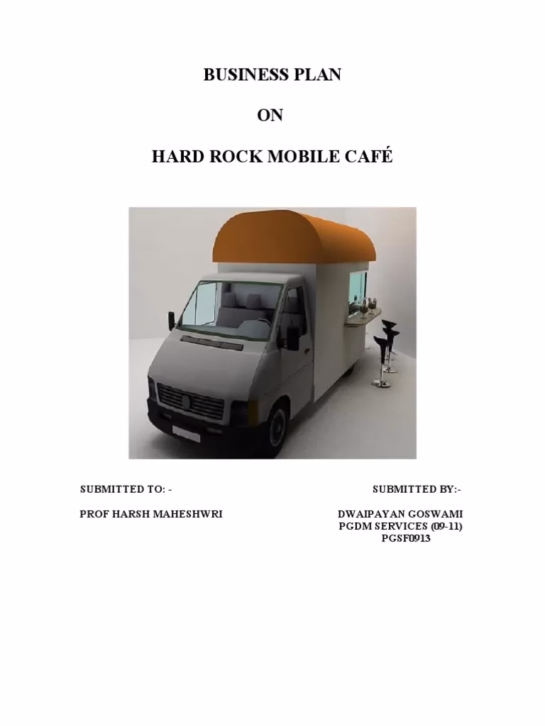 What is a mobile coffee cart business plan?