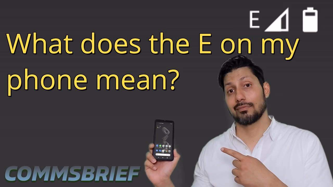 What does letter E mean on a mobile phone?