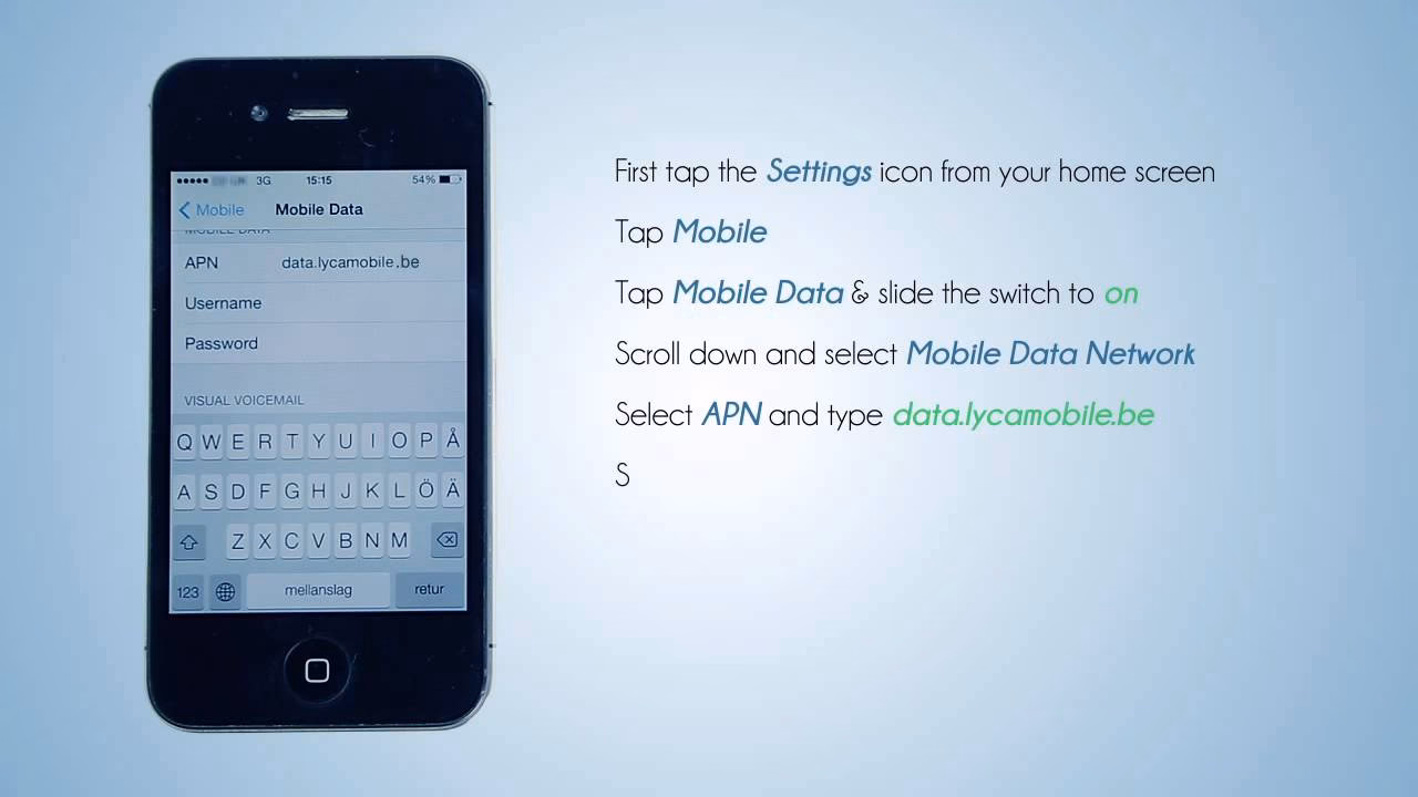 How to configure Lycamobile 4G LTE 5G APN settings for iPhone?