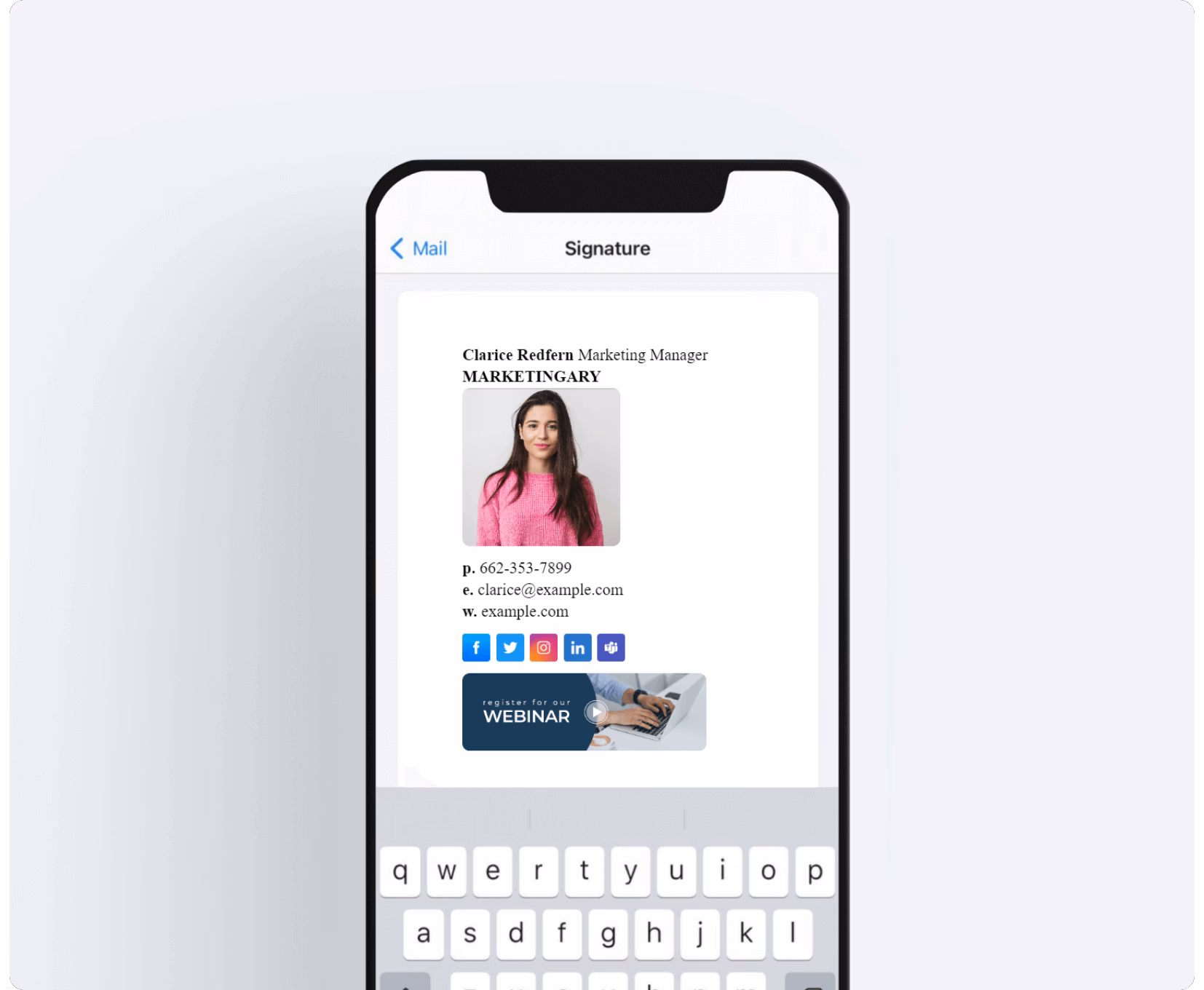 What makes a good mobile email signature?