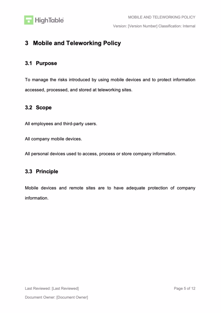 What is ISO 27001 annex a 6.2 teleworking?