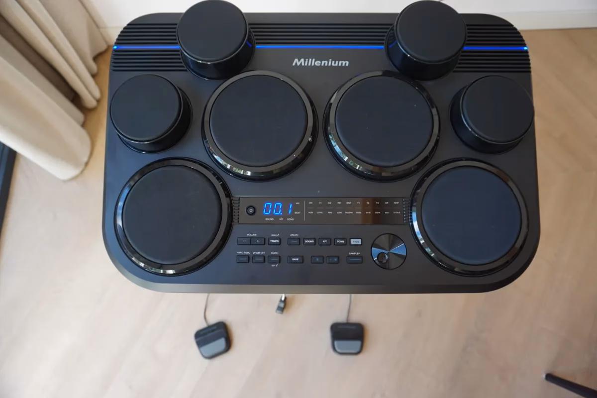 What are electronic drum pads?