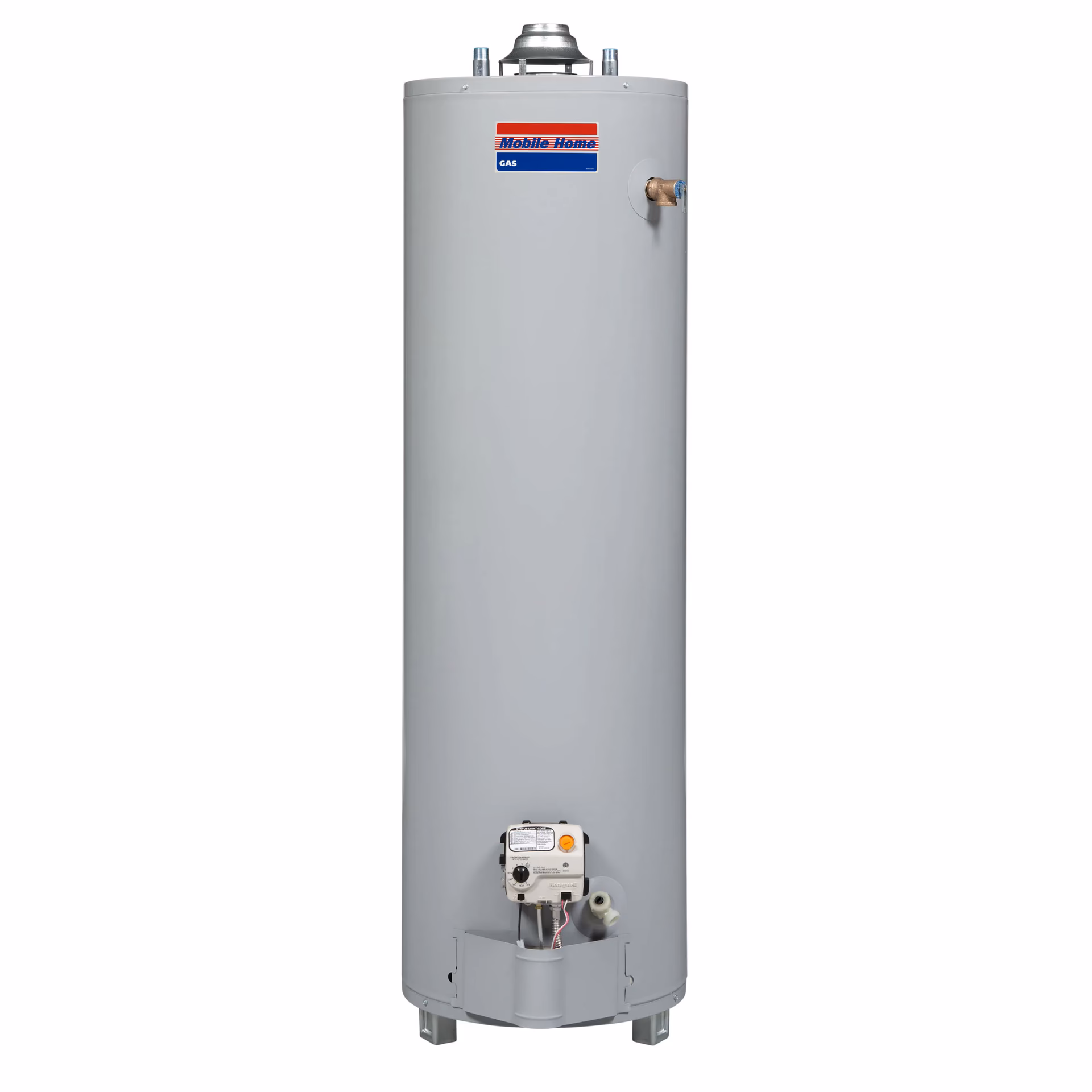 Which energy source can a mobile home water heater use?