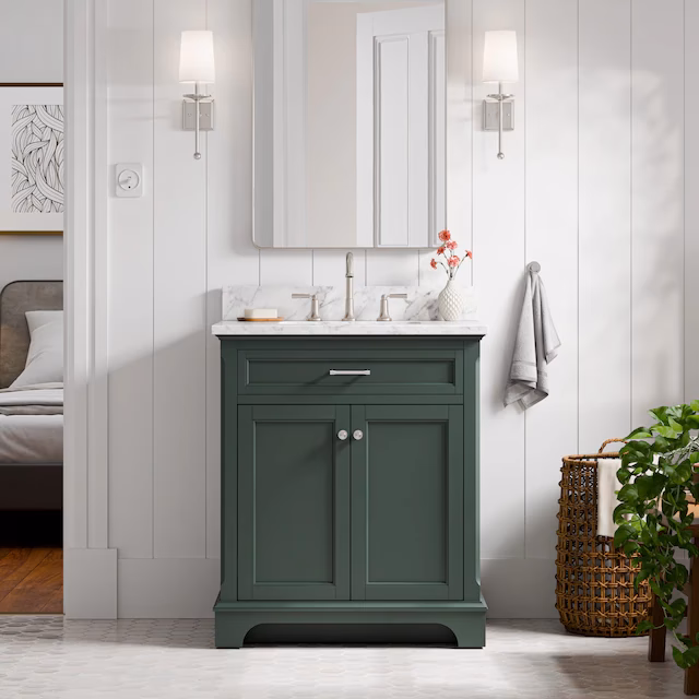 What is a wall-mounted vanity?