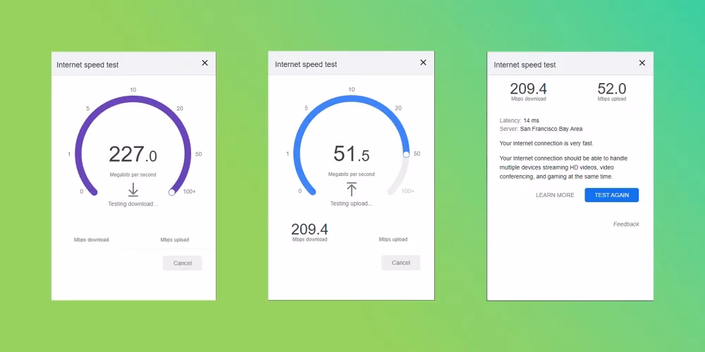 How to test Google Internet speed?