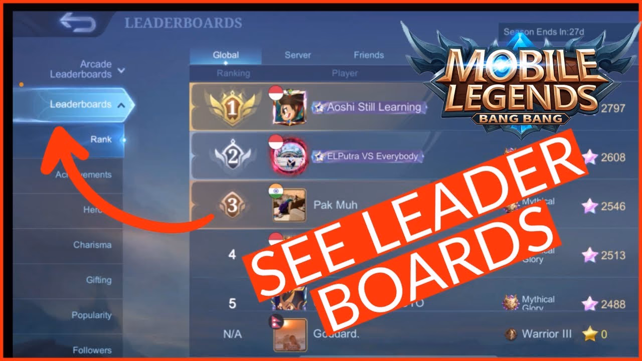 How do I show my Street rank in Mobile Legends?