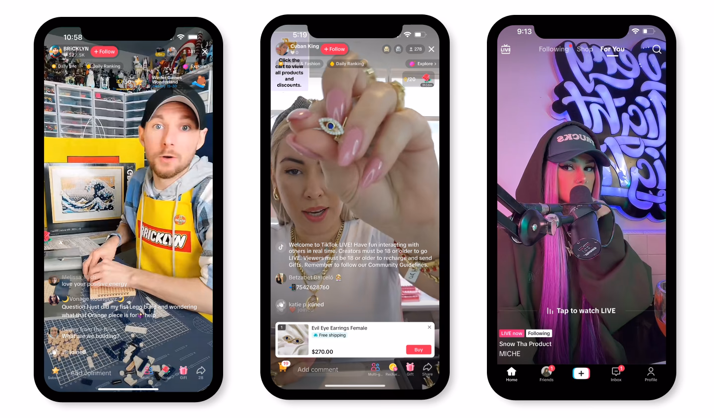 What are the different types of live streaming apps?