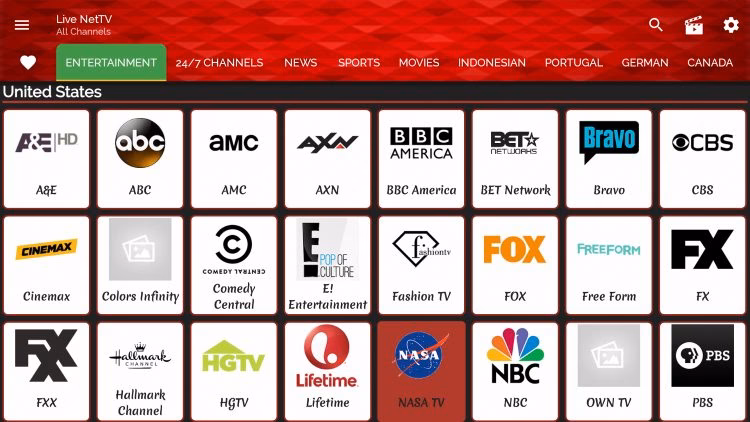 What is the NET TV app?