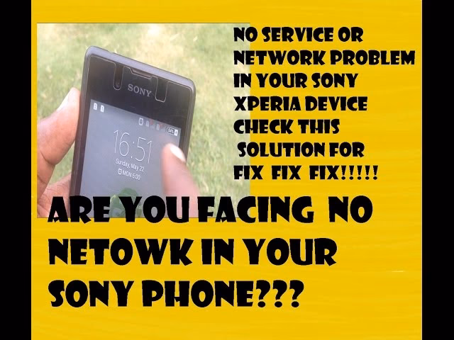 Why does my Xperia phone show no network / no data connection?