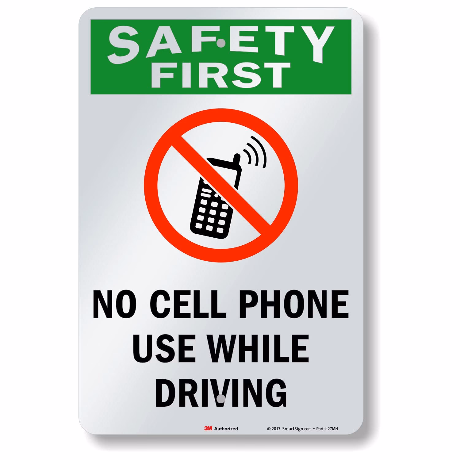 Can a driver hold a cell phone while driving?
