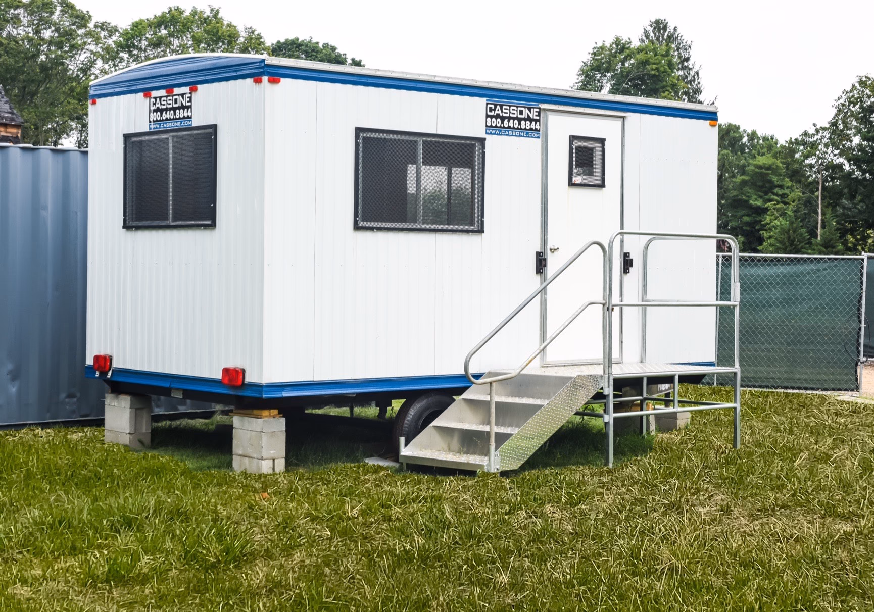 What is a mobile office trailer used for?