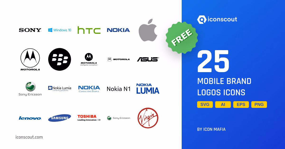 How many phone company logos are there?