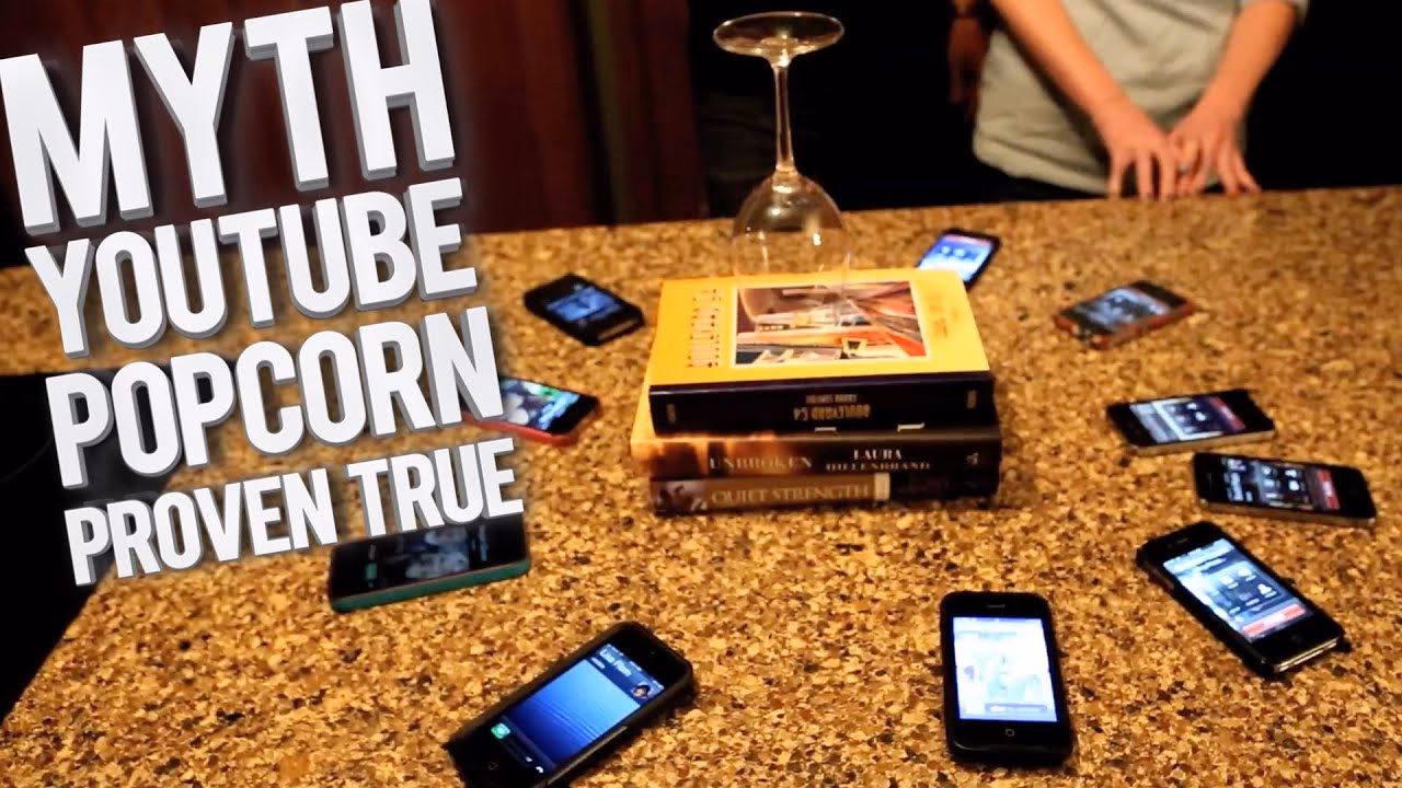 Could 4 cell phones emit enough radiation to pop popcorn?