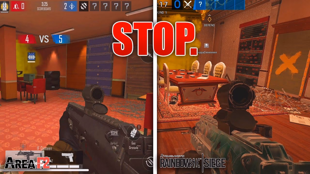 Is area F2 a copy of Rainbow Six Siege?