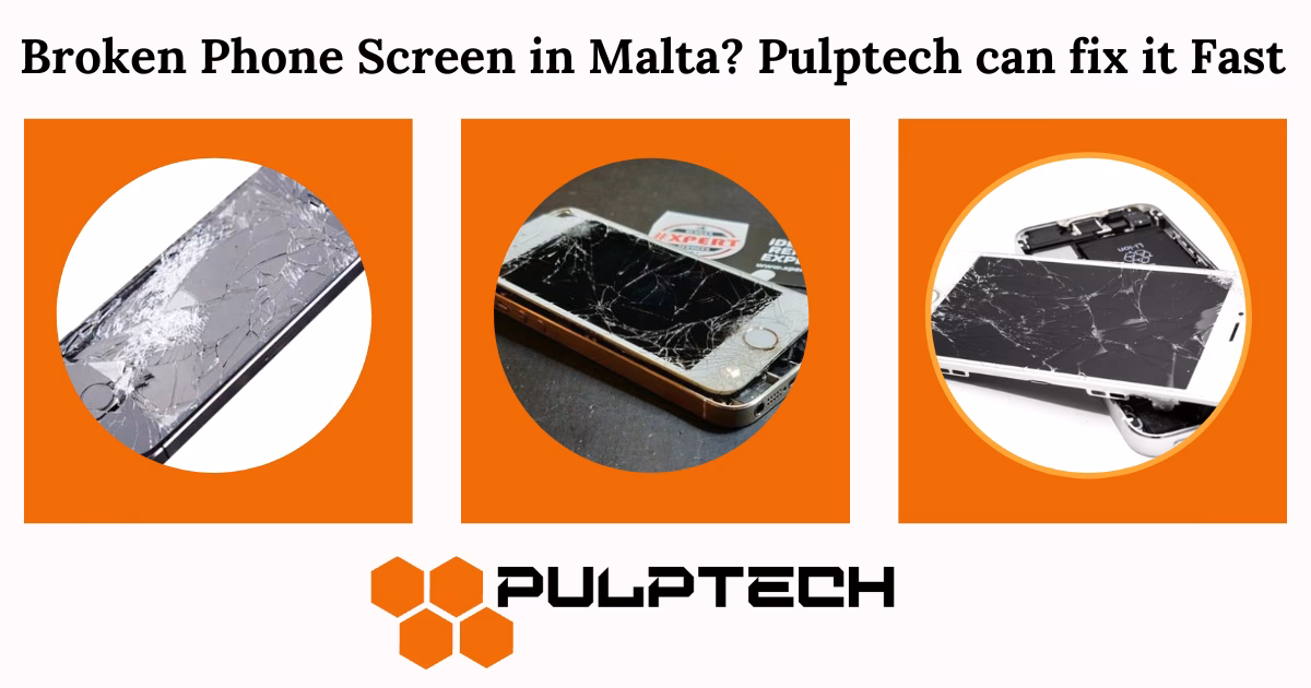 What mobile phone repair services does pulptech Malta offer?