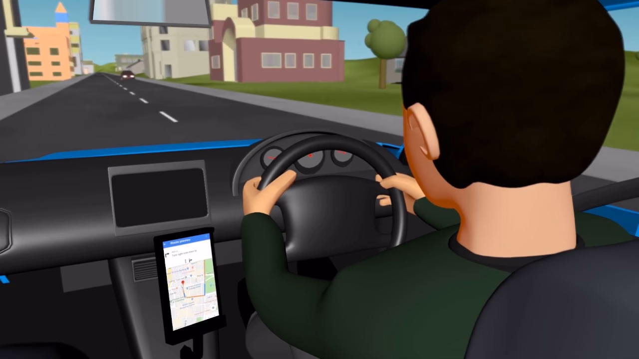 Can a passenger use a mobile phone in a car?