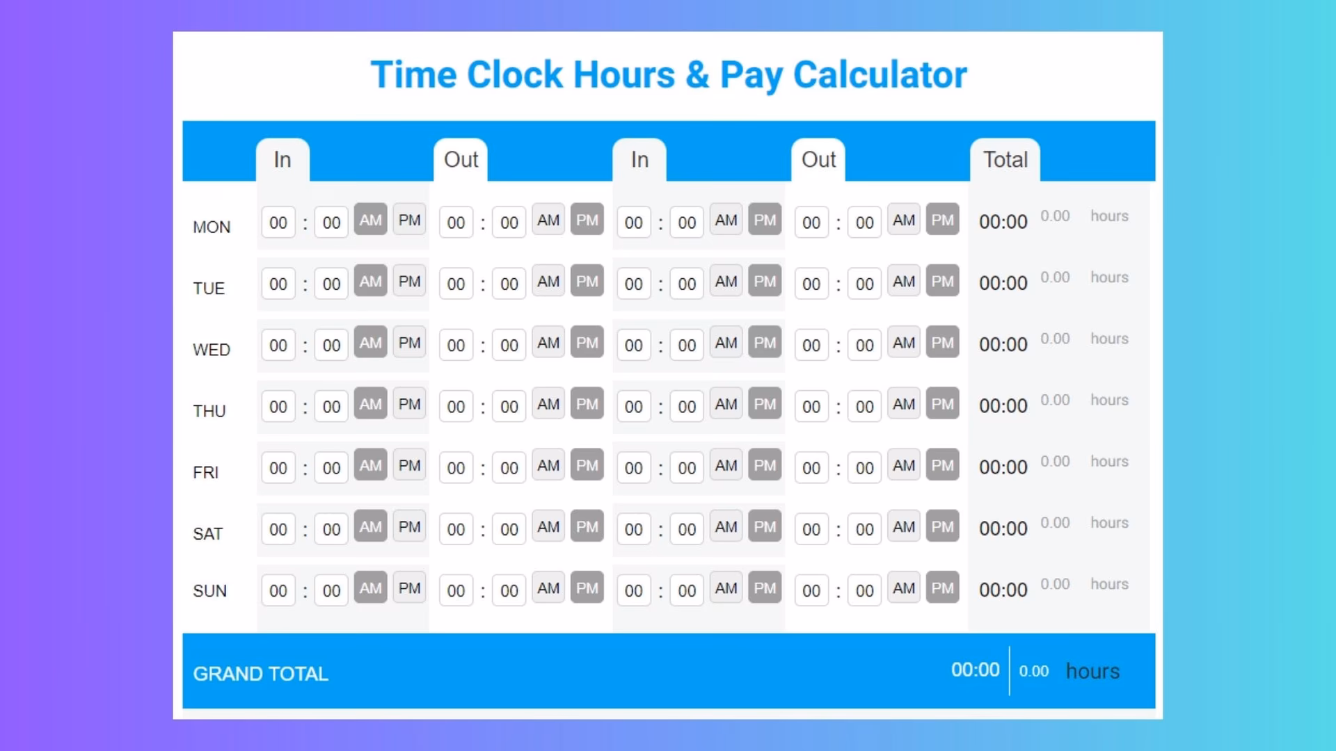 What is the best time clock calculator app for construction companies?