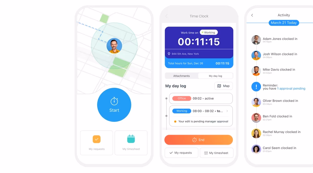 What should a time clock app do?