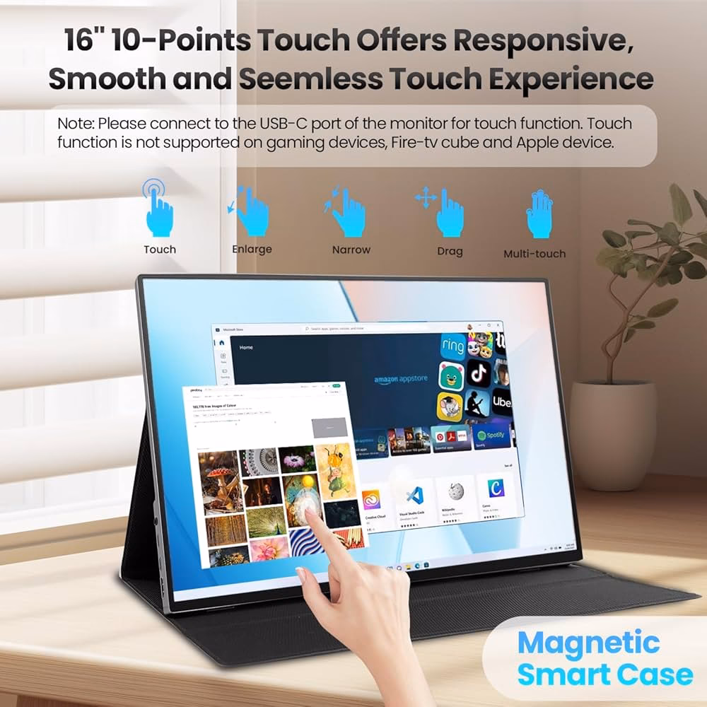 What is a verbatim portable touchscreen 4K monitor?