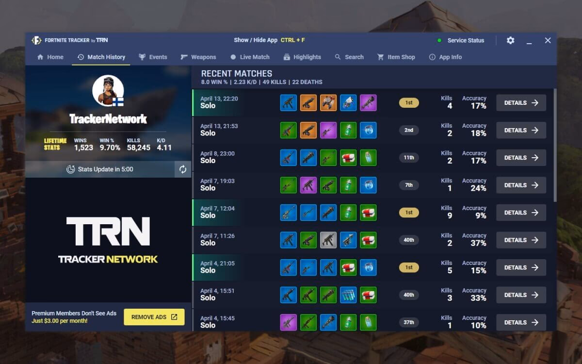 How do I use Fortnite tracker?