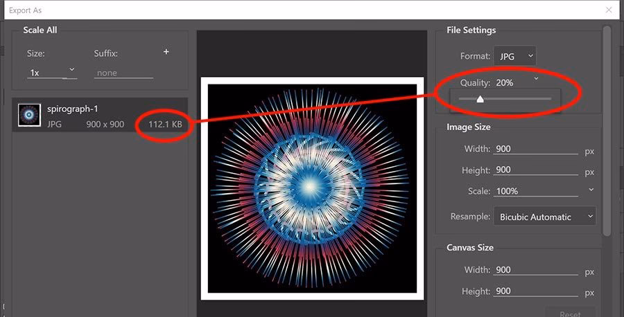 What pixel size should a smartphone image be?