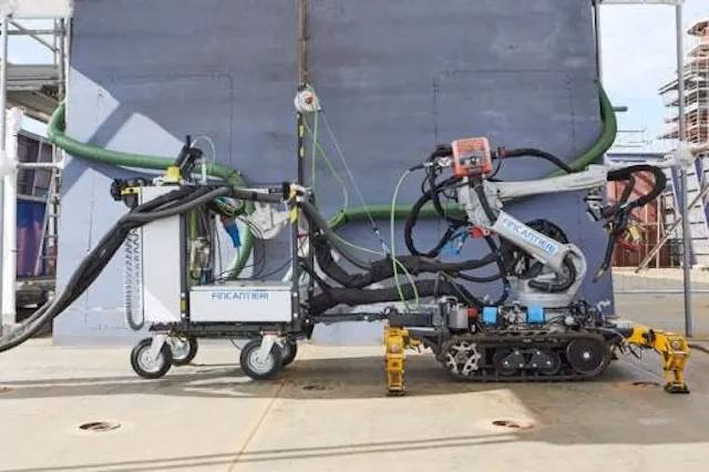 What is a mobile welding robot?