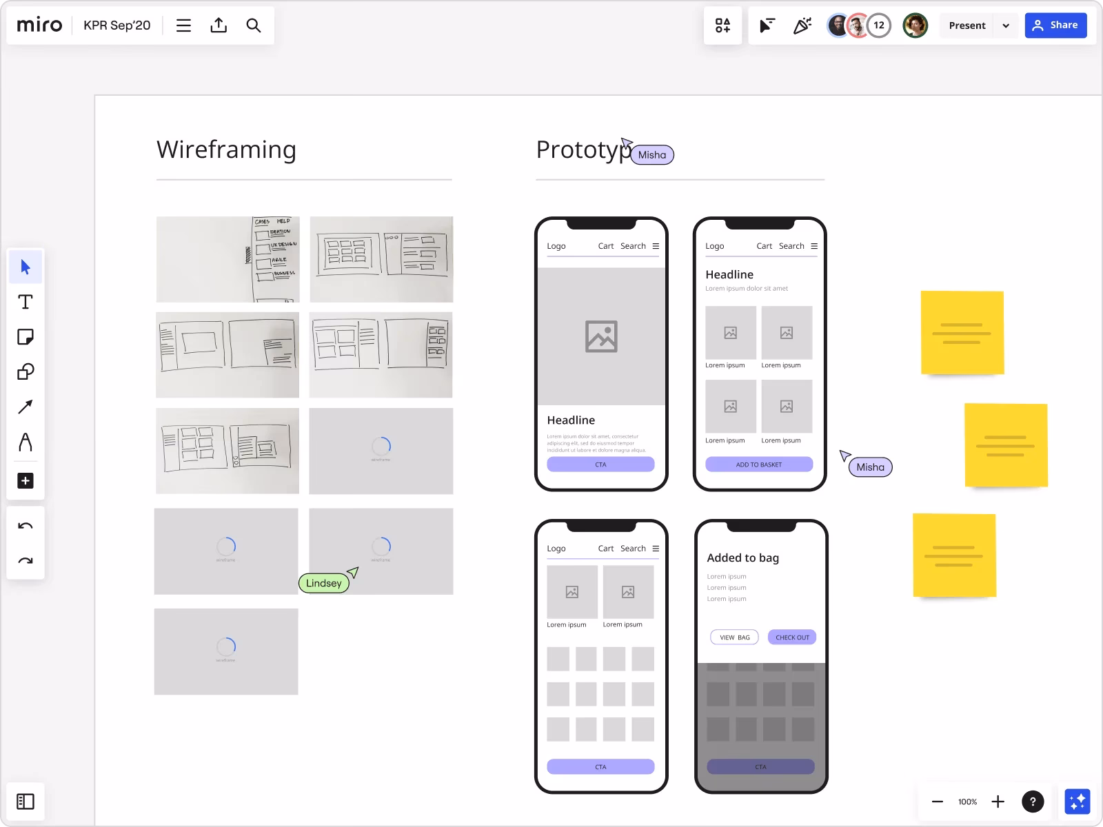What is the difference between an app and a website wireframe?