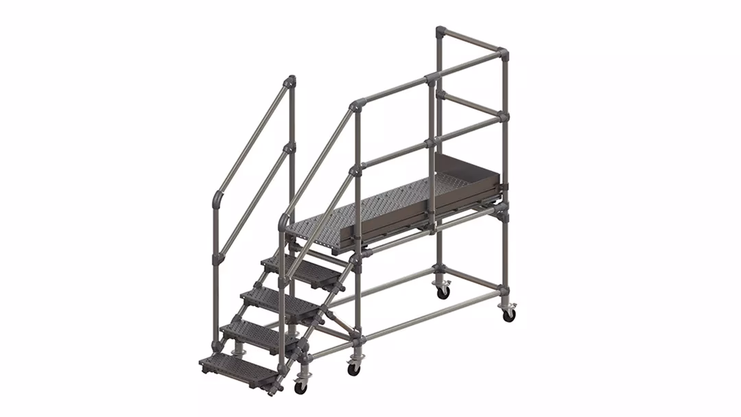How tall is a mobile work platform?